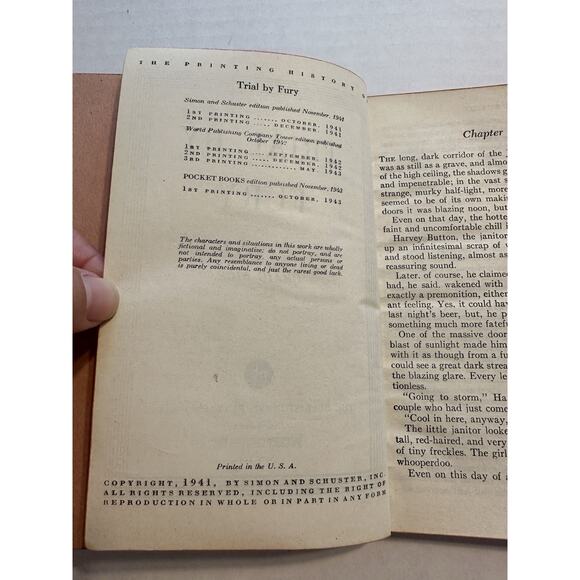 Trial by Fury, Craig Rice, 1st pocket Ed.#237/1943/PB/Inner Sanctum/ VTG - Picture 4 of 7